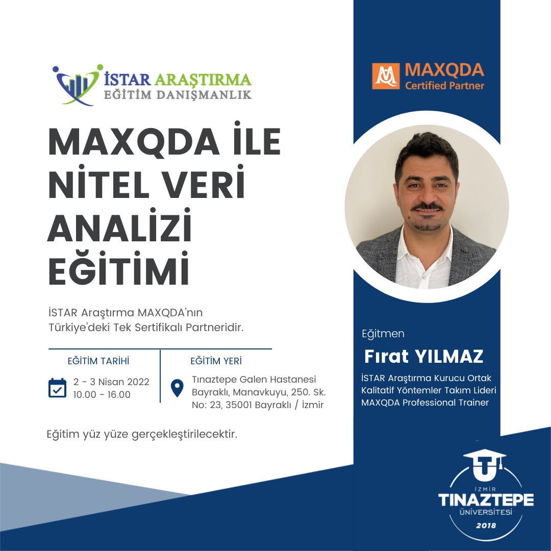 İzmir Tınaztepe Üniversitesi <br />Maxqda ile Nitel Araştırma Yöntemleri Eğitimi